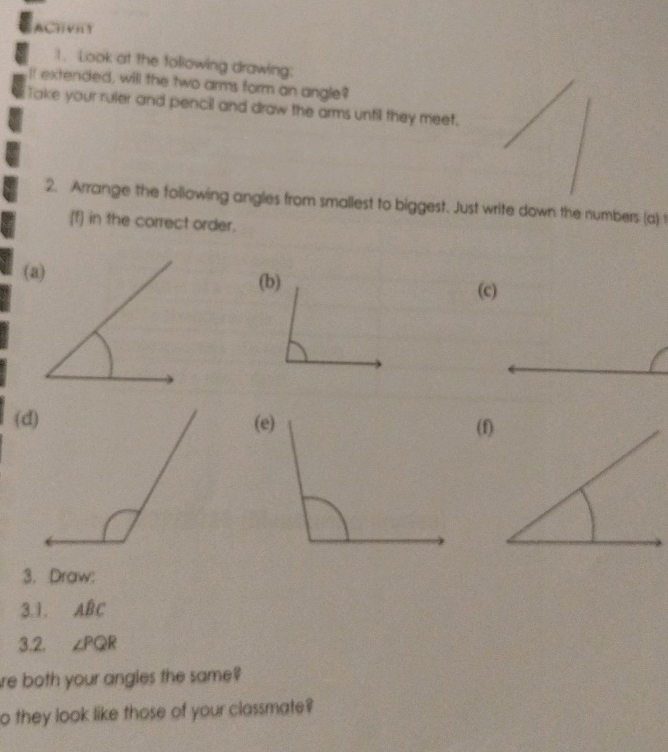 Look at the following drawing: If extended,