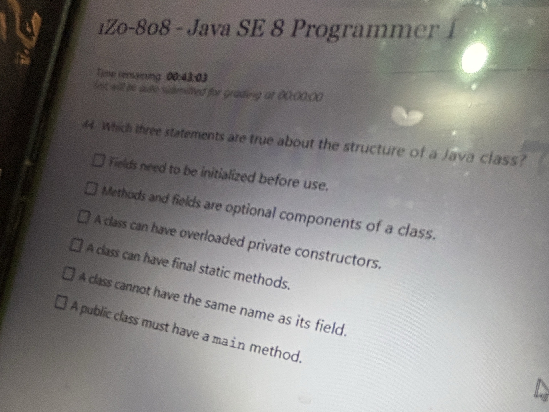 Which three statements are true about the