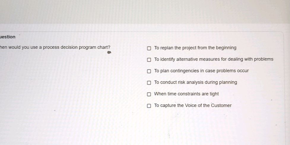 When would you use a process decision