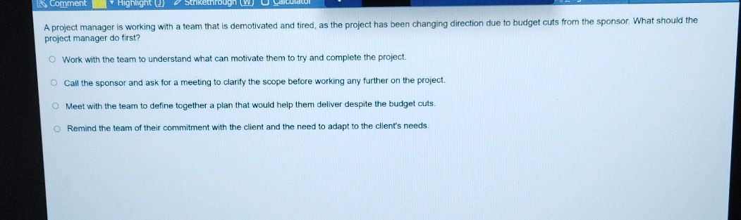 A project manager is working with a team