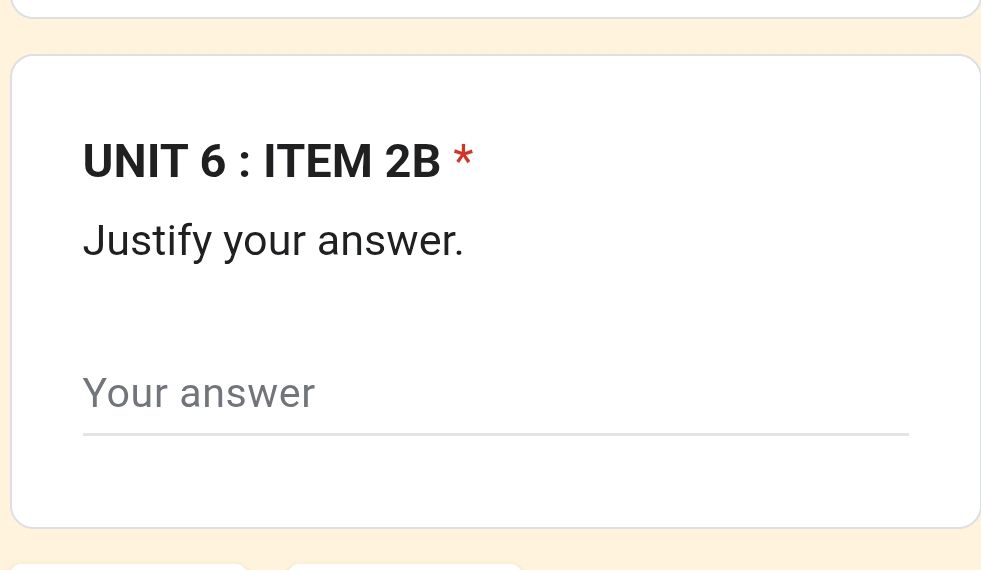 UNIT 6 : ITEM 2B * Justify your answer. | StudyX