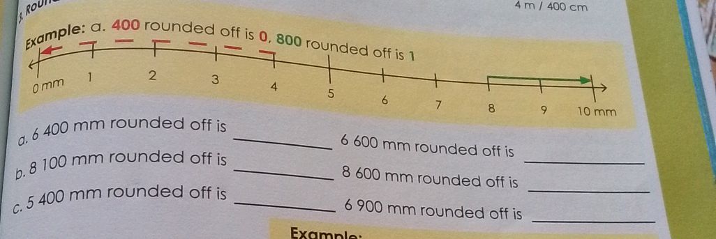 Example: a. 400 rounded off is 0, 800 | StudyX