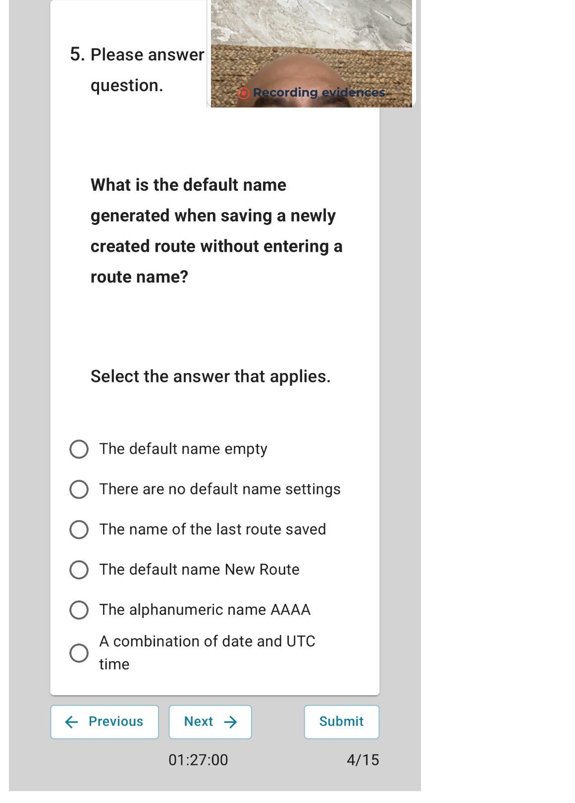 What is the default name generated when