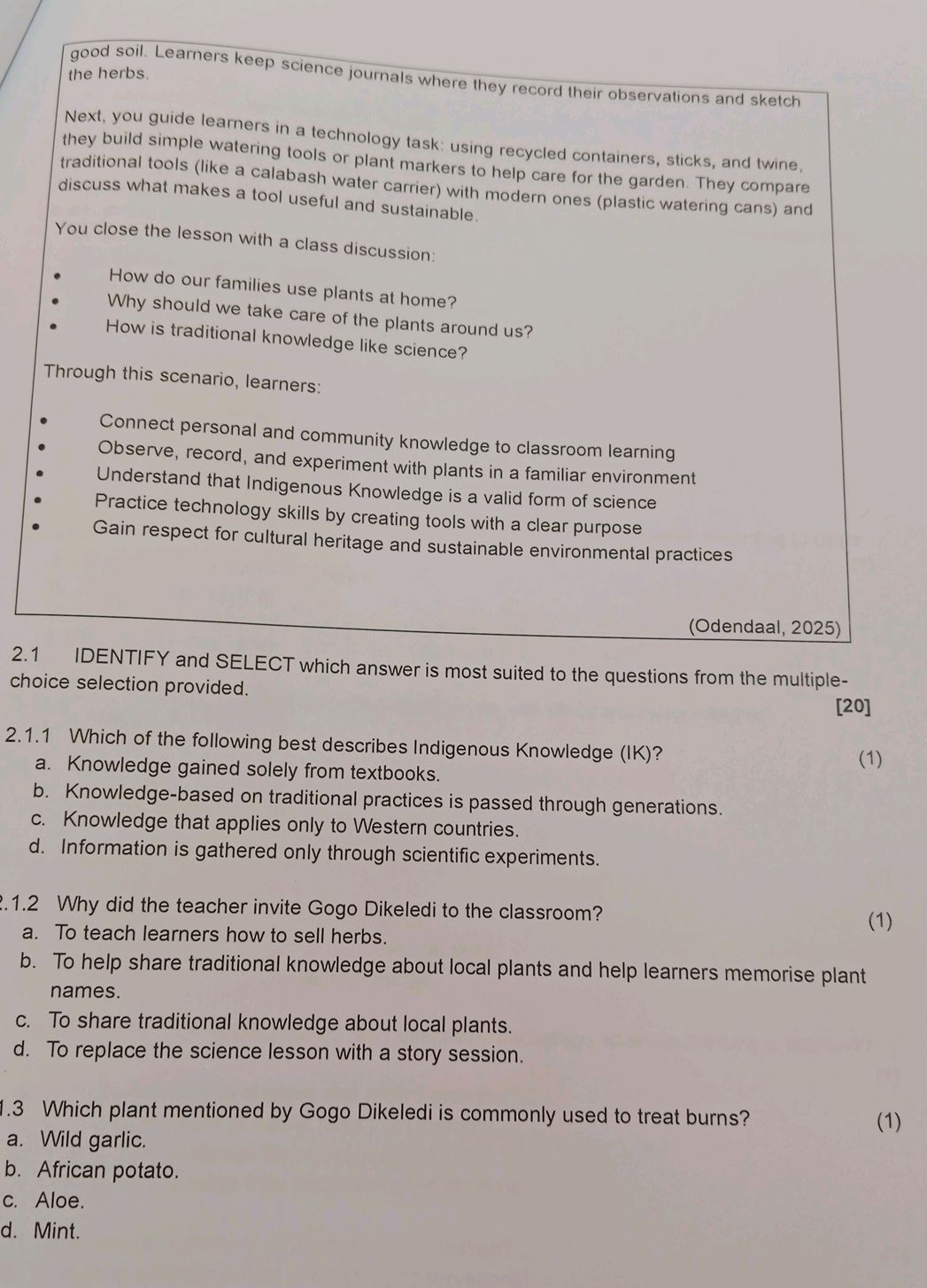 2.1 IDENTIFY and SELECT which answer is most | StudyX