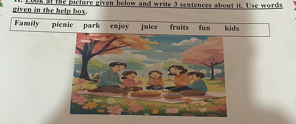 II. Look at the picture given below and | StudyX