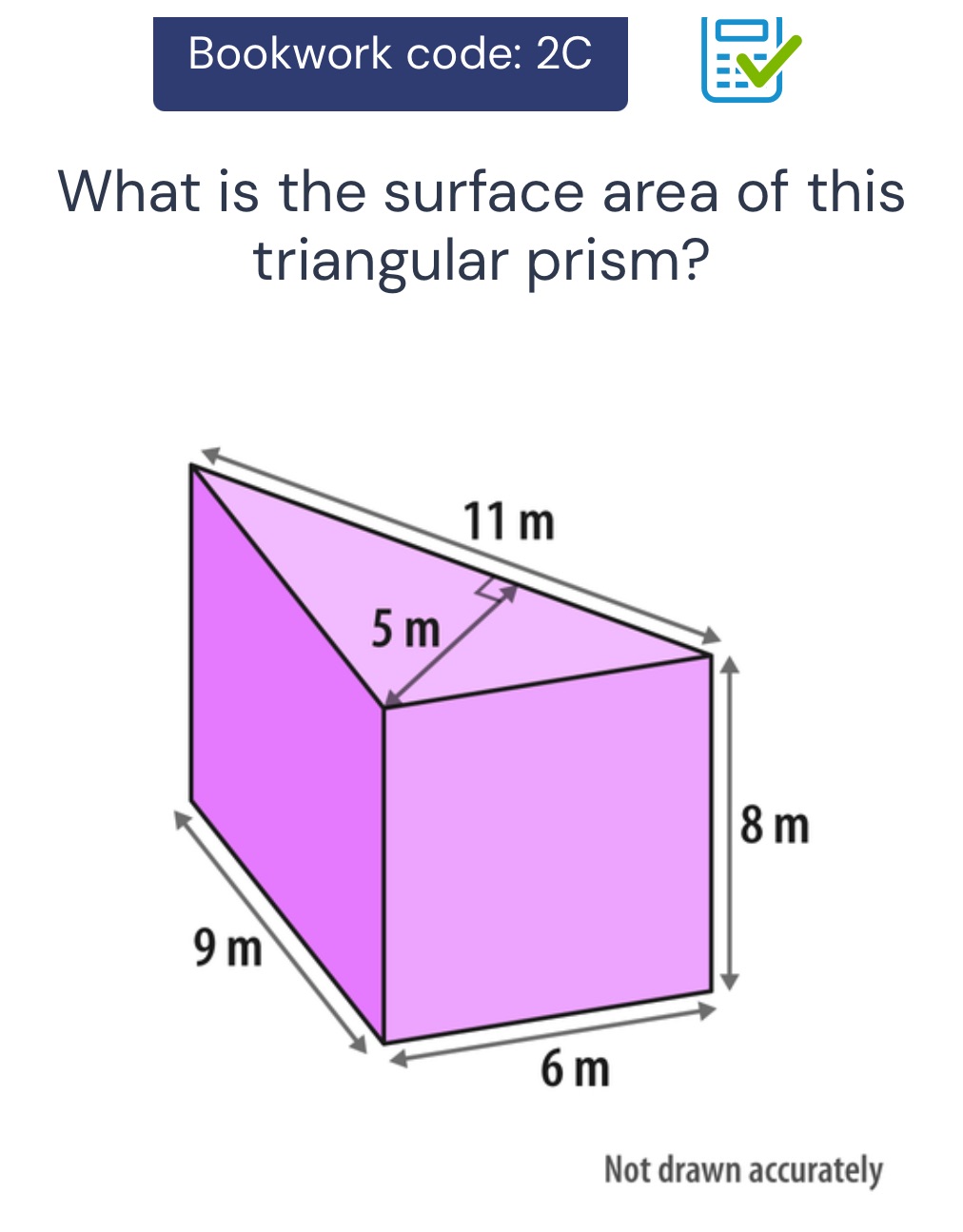 Triangular Dimensions What is the surface area of this triangular | StudyX