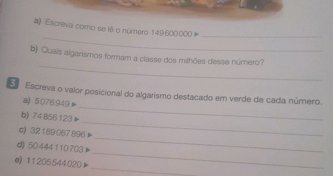 a) Escreva como se lê o número 149600000 b)