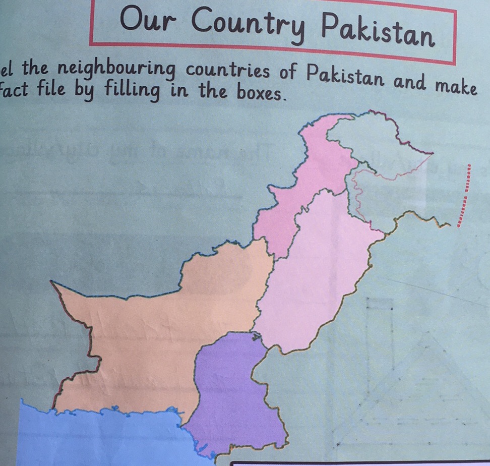 Label the neighboring countries of Pakistan