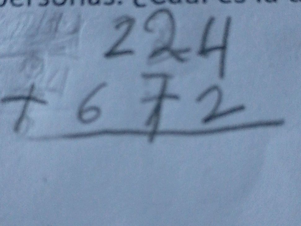 224x 67 Math Adding 224 and 672 | StudyX