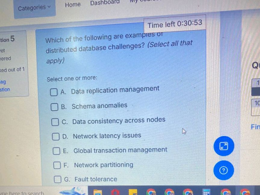 Databases Challenges Which of the following are examples of