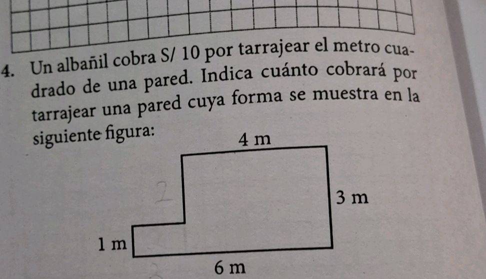 Un albañil cobra S/ 10 por tarrajear el | StudyX