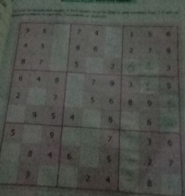 Fill in the missing numbers in the Sudoku