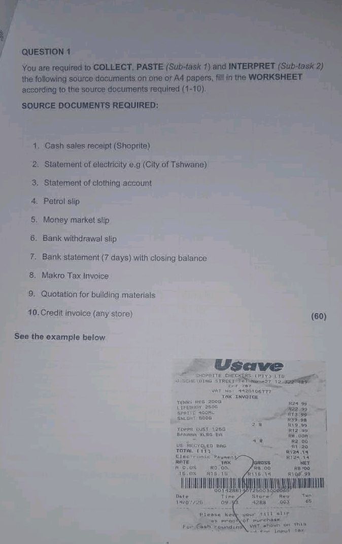 QUESTION 1 You are required to COLLECT, | StudyX