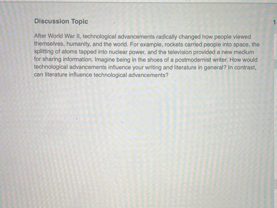 After World War II, technological | StudyX