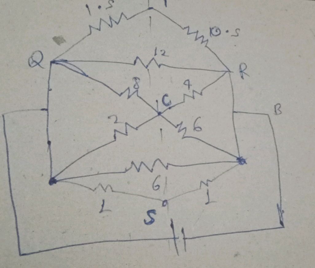 The image shows a complex electrical circuit | StudyX