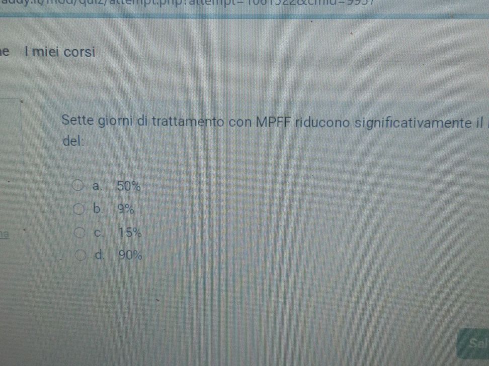 Sette giorni di trattamento con MPFF | StudyX