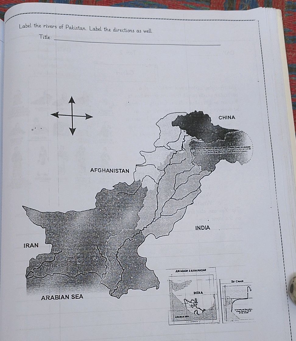 Label the rivers of Pakistan. Label the | StudyX