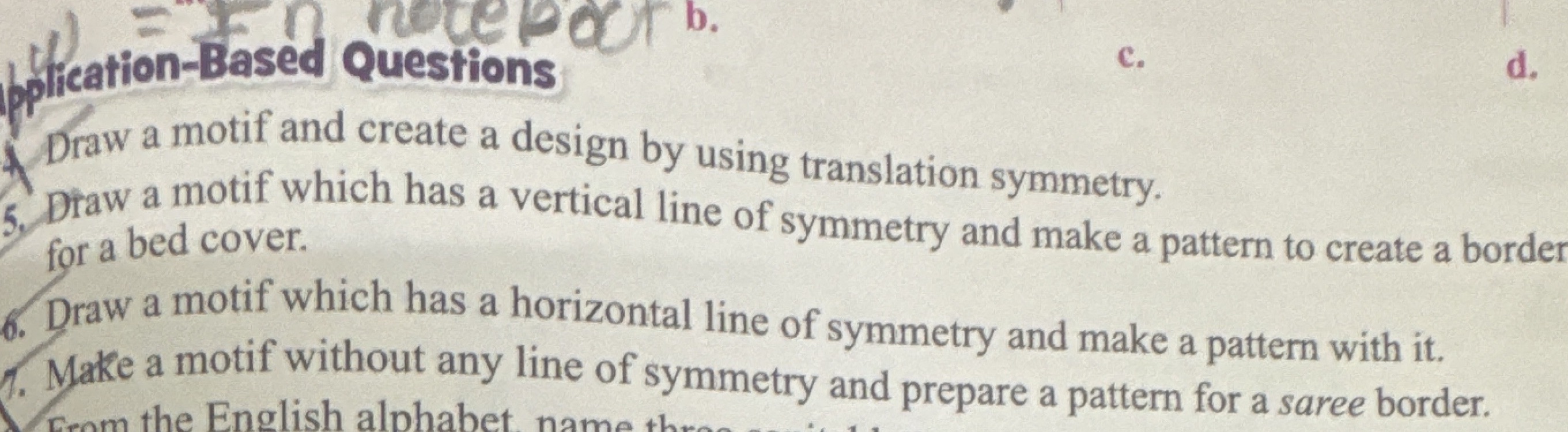 Draw a motif and create a design by using