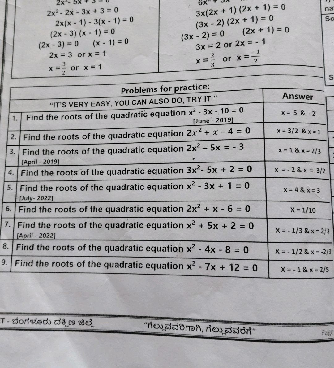 Problems for practice: "IT'S VERY EASY, YOU