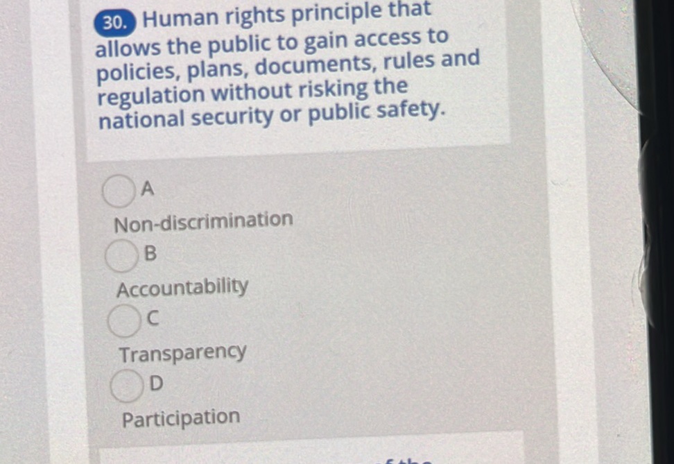 Human rights principle that allows the