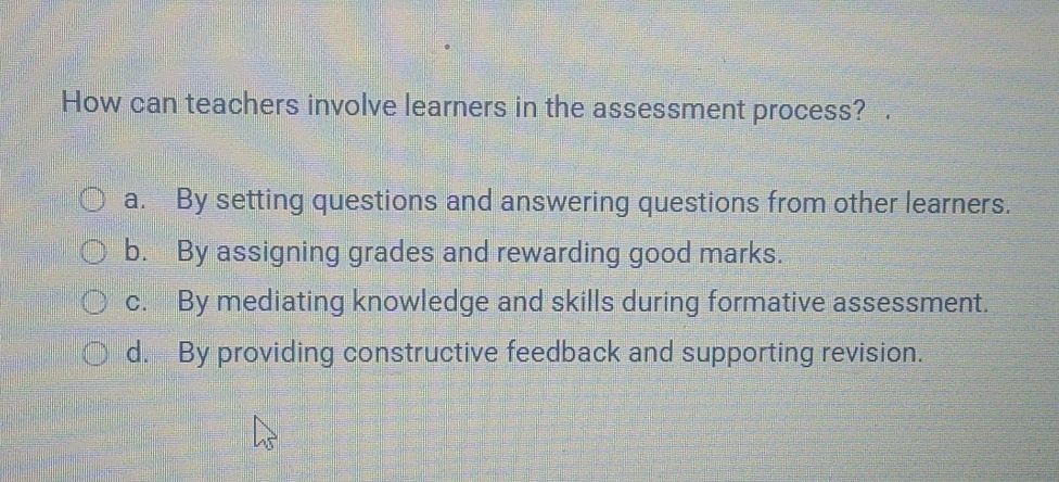 How can teachers involve learners in the | StudyX