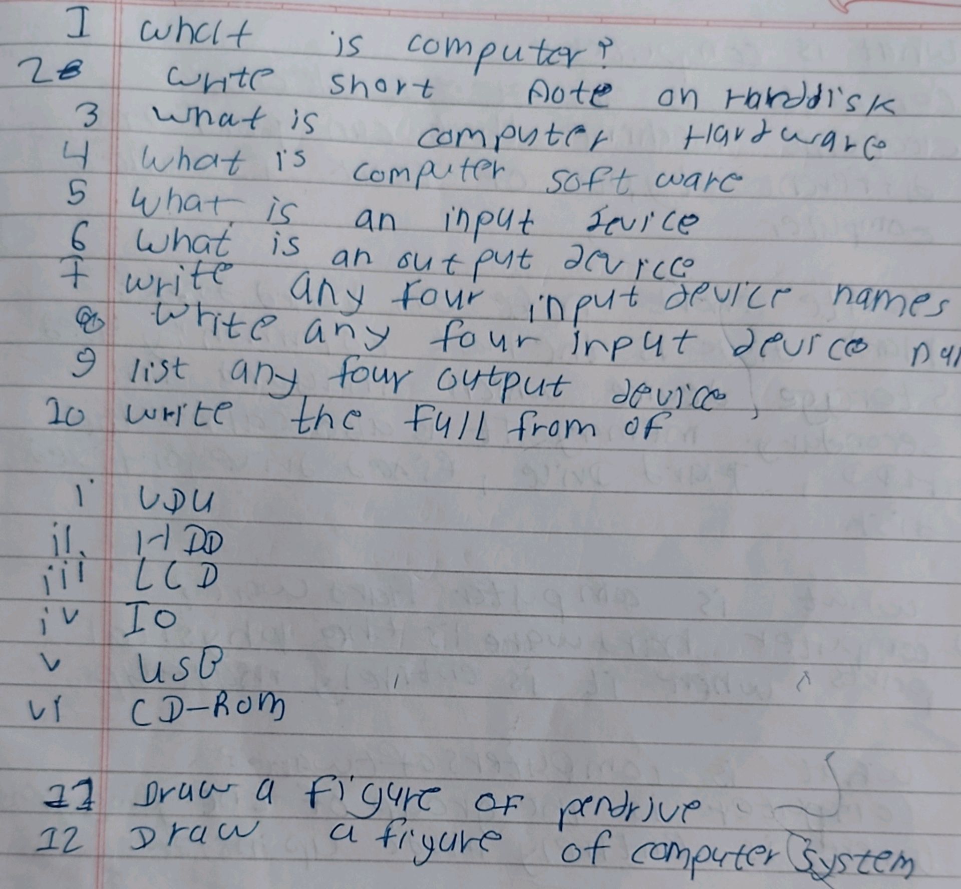 1 what is computer? 2 write short note on | StudyX