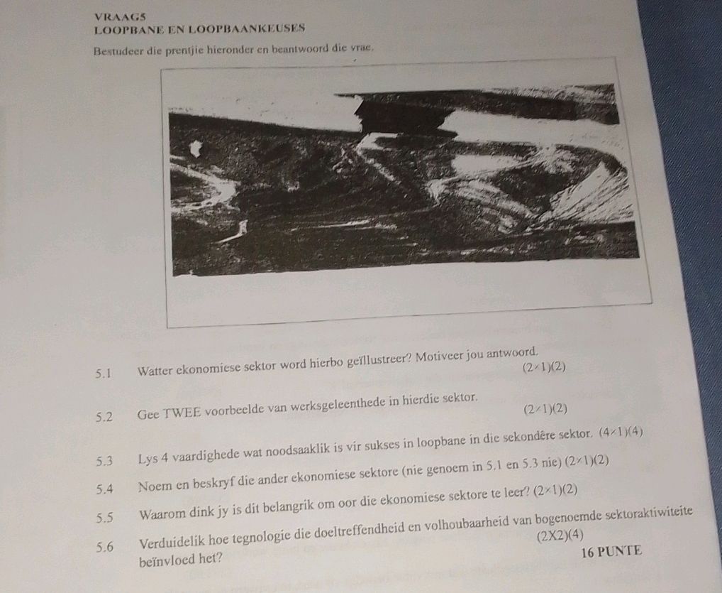 VRAAGS LOOPBANE EN LOOPBAANKEUSES Bestudeer | StudyX