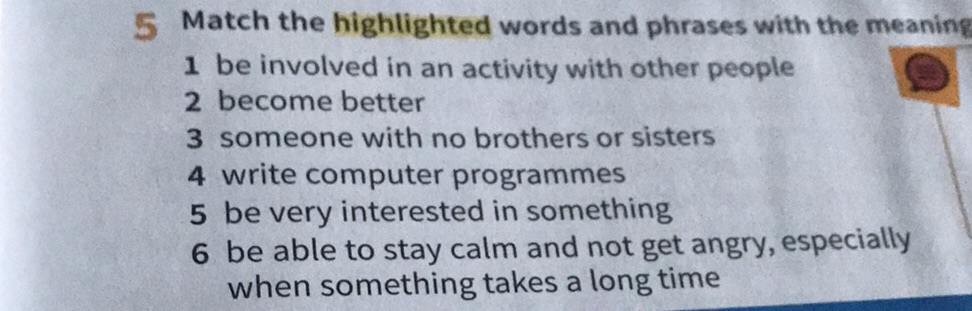 5 Match the highlighted words and phrases | StudyX