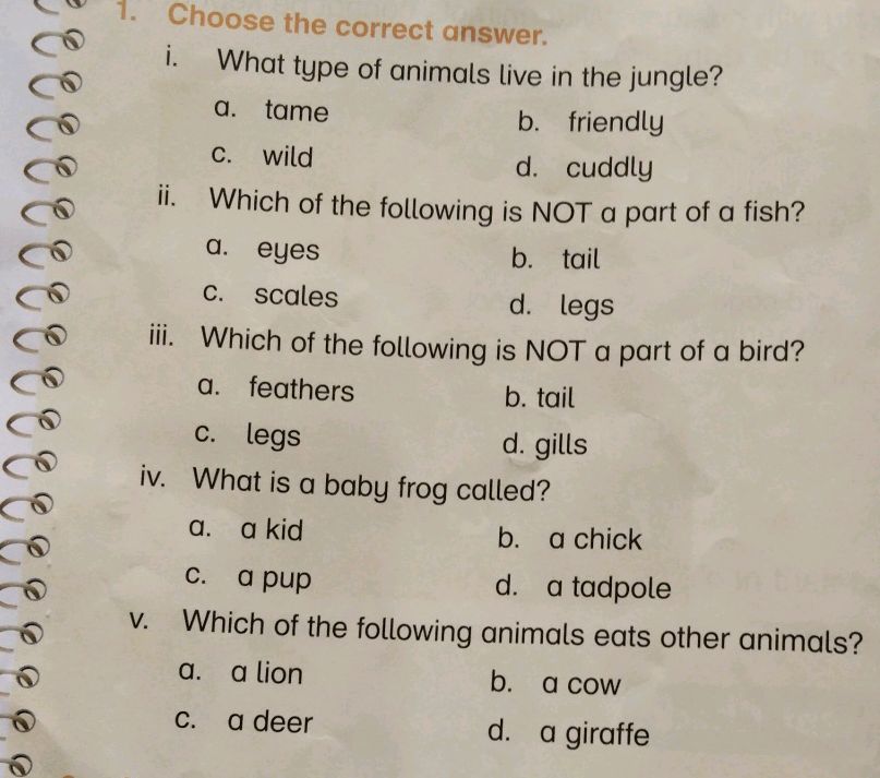 1. Choose the correct answer. i. What type | StudyX