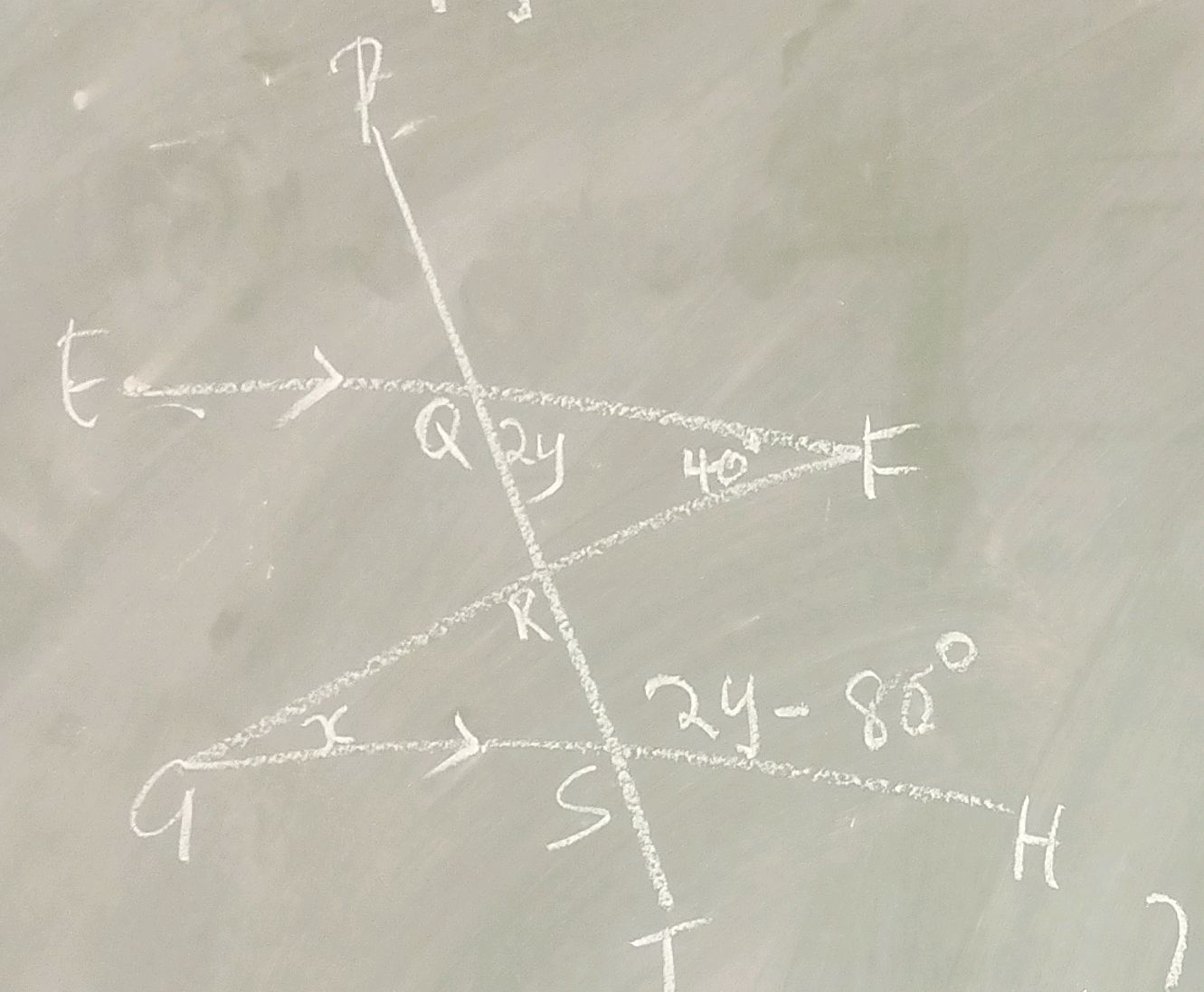 In the given figure, line EF is parallel to | StudyX