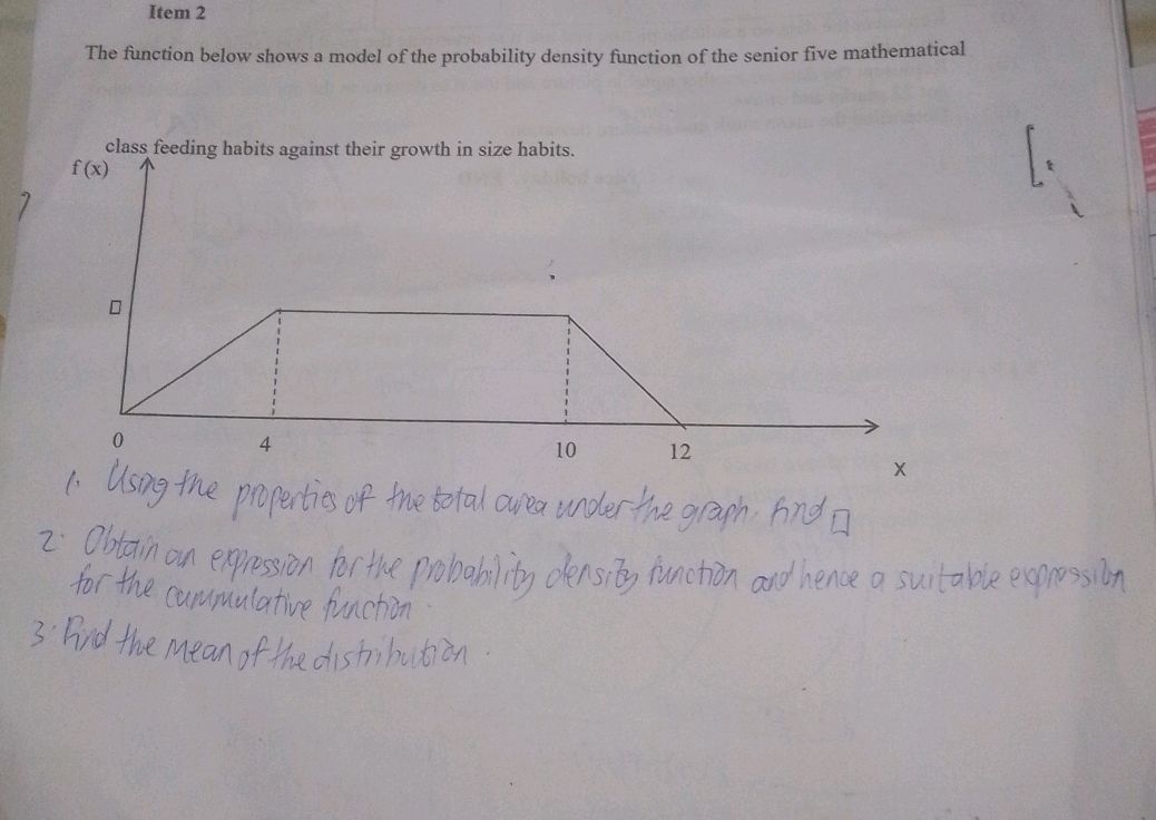 Item 2 The function below shows a model of | StudyX