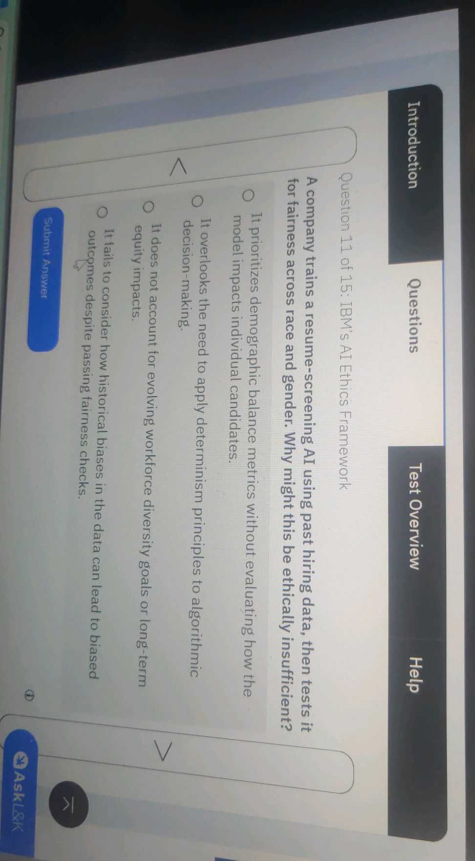 Introduction Questions Test Overview Help | StudyX