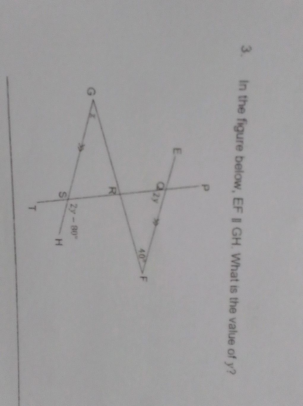 3. In the figure below, EF || GH. What is | StudyX