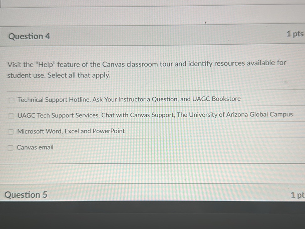 Question 4 Visit the "Help" feature of the | StudyX