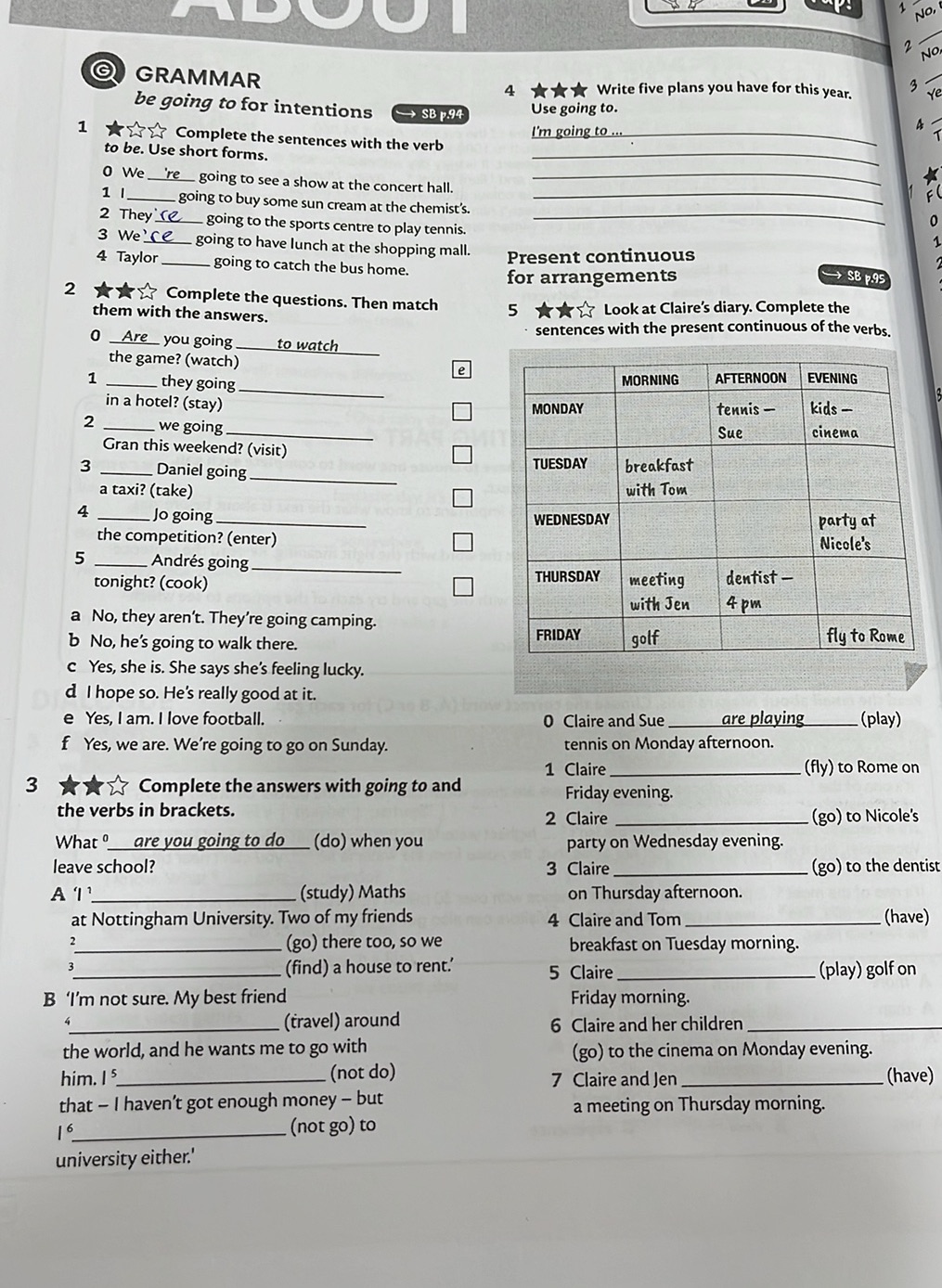 1 ★★★ Complete the sentences with the verb | StudyX