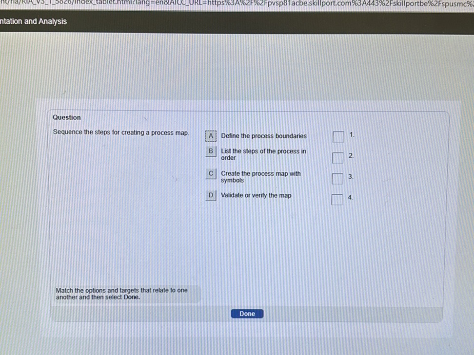 Sequence the steps for creating a process | StudyX