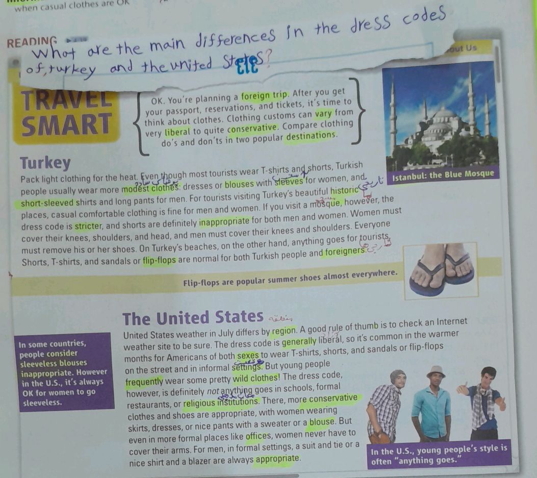 Turkey Dess Code READING What are the main differences in the | StudyX