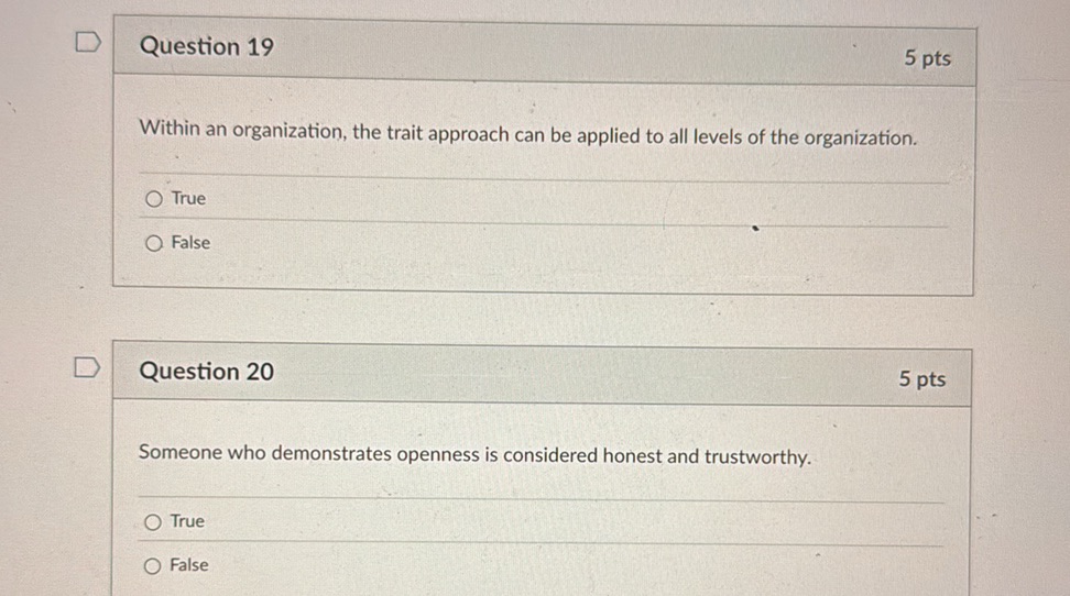 Question 19 5 pts Within an organization, | StudyX