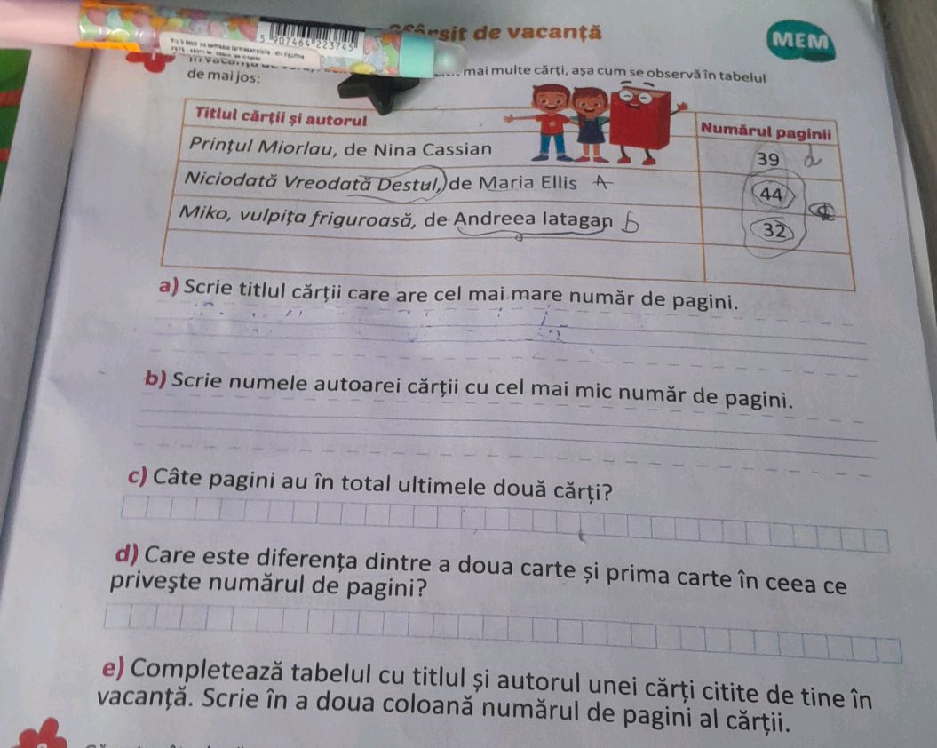 Titlul cărții și autorul Numărul paginii | StudyX