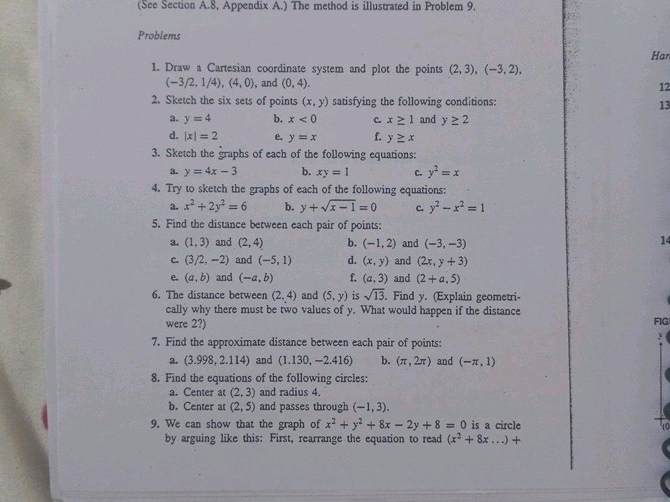 Problems 1. Draw a Cartesian coordinate | StudyX