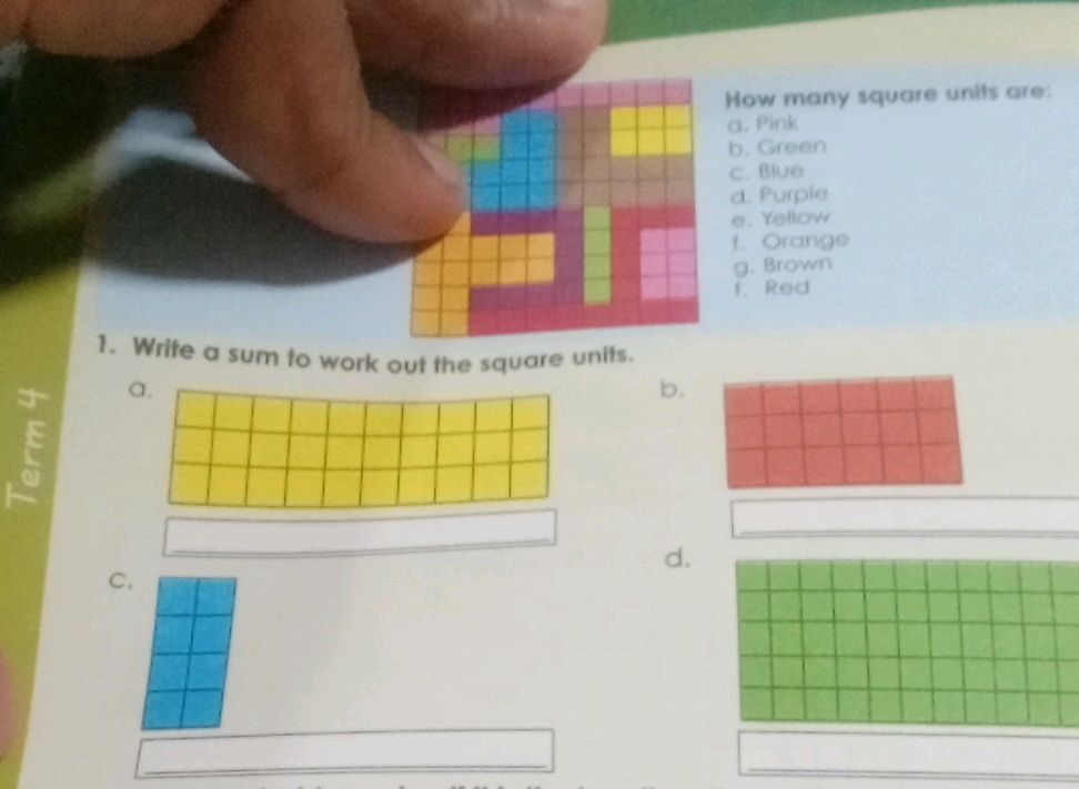 Notes For Square Units Math 1. Write a sum to work out the square units. | StudyX