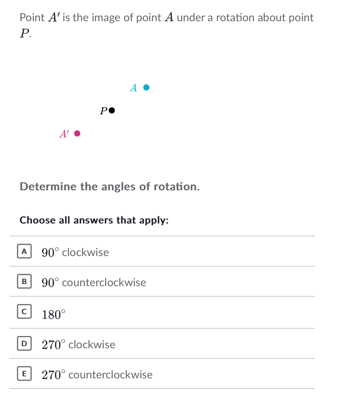Point A is the image of point A under a