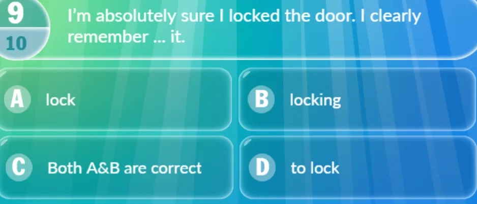9 Im absolutely sure I locked the door I | StudyX