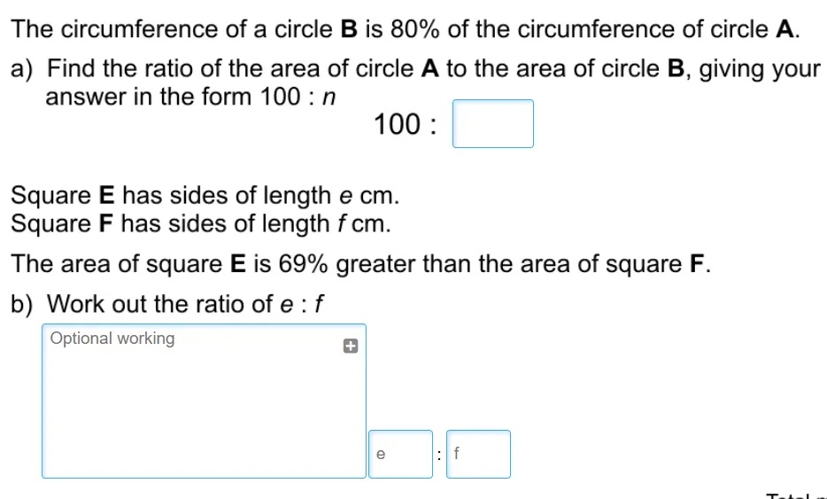 The circumference of a circle B is 80 of the | StudyX