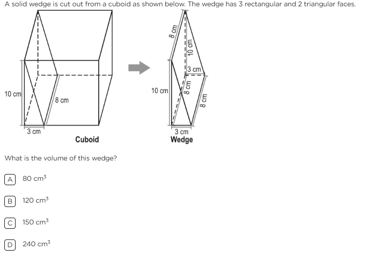 A solid wedge is cut out from a cuboid as | StudyX