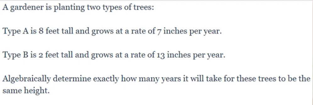 A gardener is planting two types of trees | StudyX