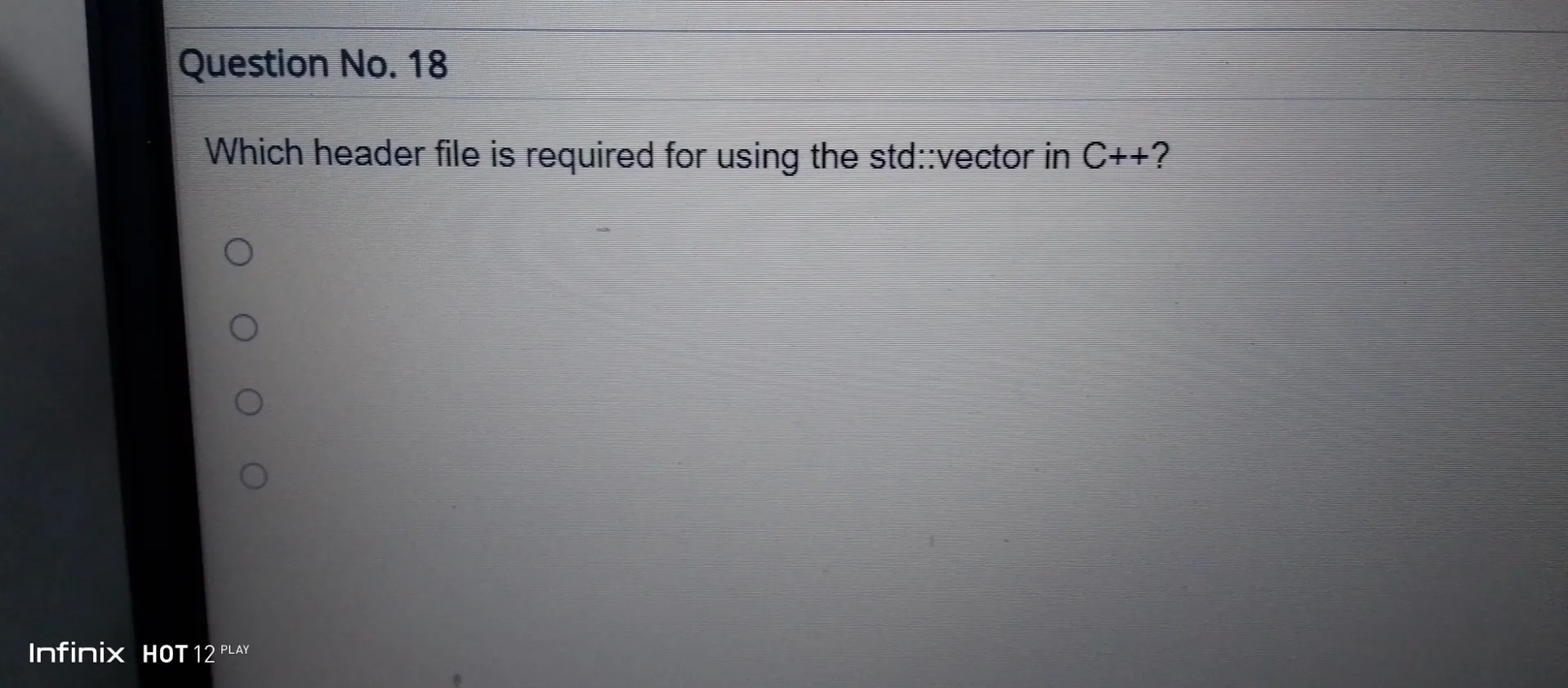 Question No 18 Which header file is required | StudyX