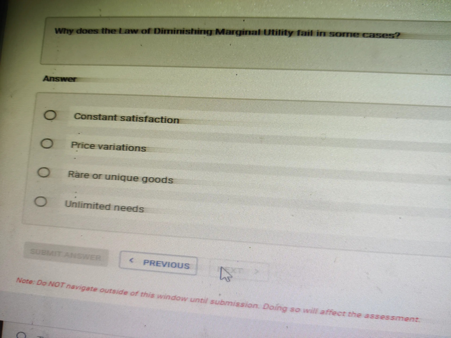 Why does the Law of Diminishing Marginal | StudyX