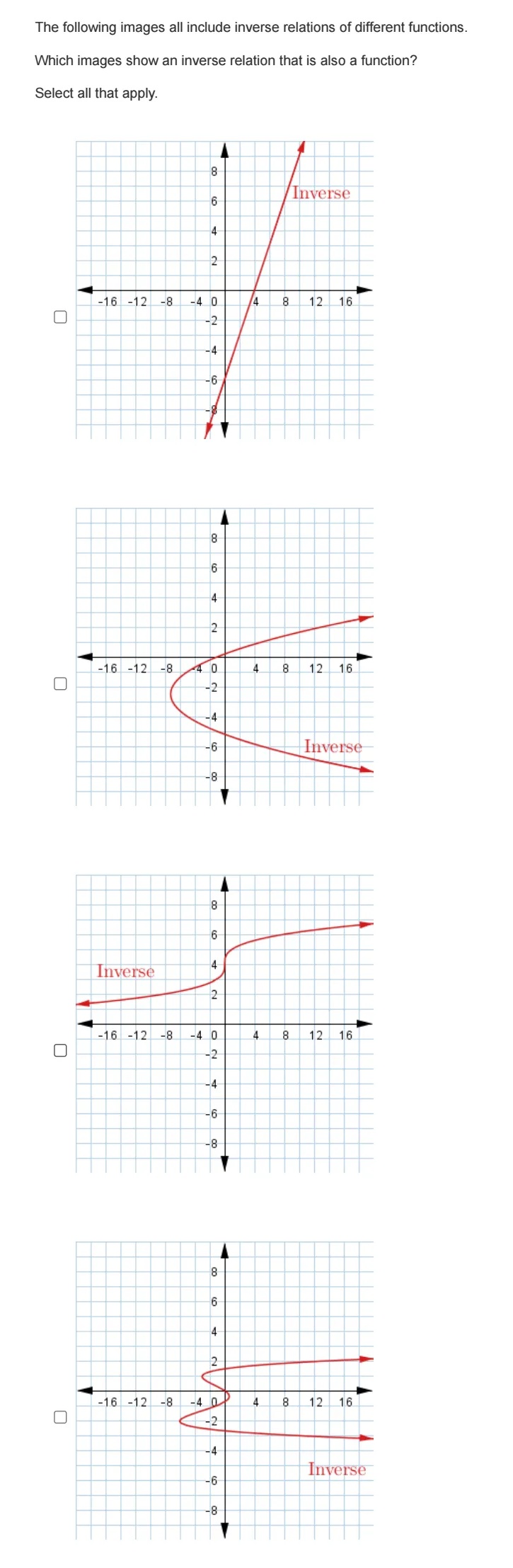 The following images all include inverse | StudyX
