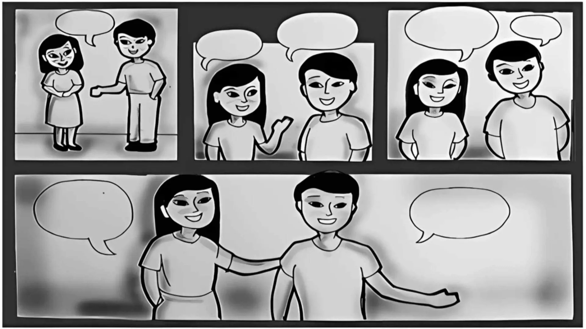 This image contains a comic strip showing a | StudyX